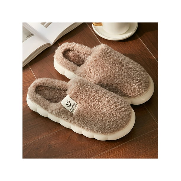 Unisex Fluffy Soft Cozy Comfortable Backless Sleeping Slippers for
