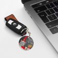 thumbnail image 6 of Naloa Traditional Scandinavian Dwarf Print Round Keychain Keychain Key Ring, Key Tag, Key Chain Bulk for Gift Accessories (Round), 6 of 7