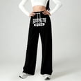 thumbnail image 2 of Gunia Girls Sweatpants Baggy Letter Print Casual Wide Leg Pants Loose Fit Comfortable Trousers Youth Children Fashion Athletic Pants With Pockets 4-16 Years, 2 of 5