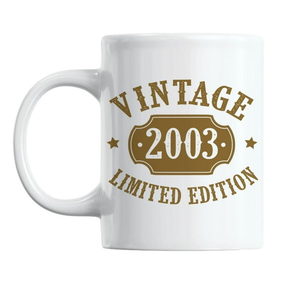 Vintage 2003 feat. a Classic Number Plate, Birth Year Coffee & Tea Mug (11oz)