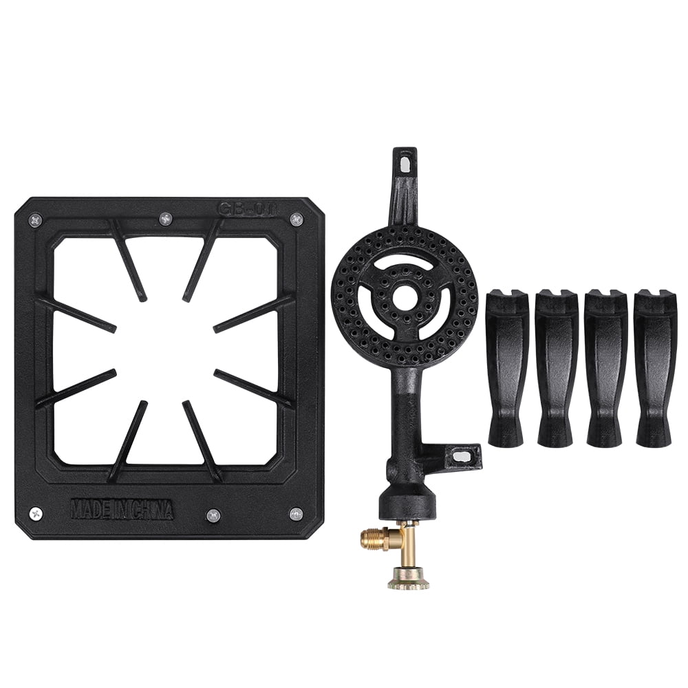 TOPCHANCES Portable Stove Single Burner Cast Iron Propane Camping Stoves LPG Gas Cooker (Regulator Hose not included)