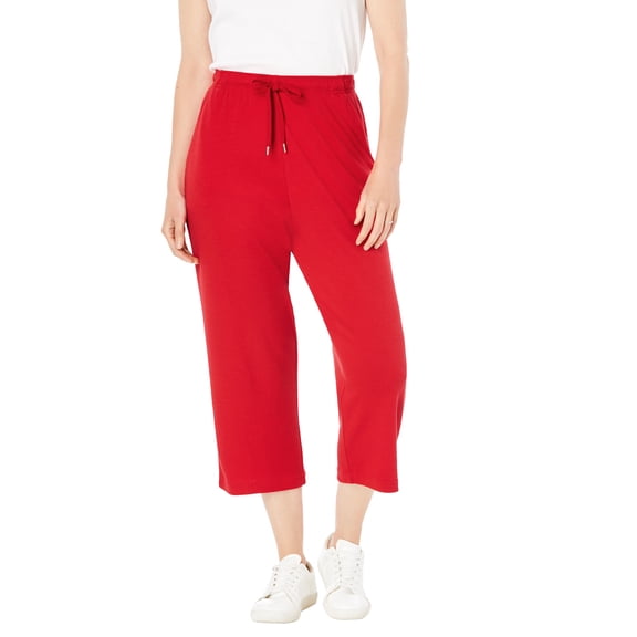 Woman Within Plus Size Sport Knit Capri Pant