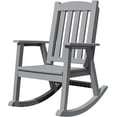thumbnail image 1 of WLXIANG PP Material Rocking Chair Outdoor Indoor All Weather High Back Patio Rocker for Adult Heavy Duty Rocking Chair for Patio Backyard Porch Garden (Heavy Duty, Gray), 1 of 8