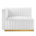 thumbnail image 5 of Modway Conjure Channel Tufted Performance Velvet 5-Piece Sectional in Gold White, 5 of 10