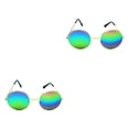 thumbnail image 2 of Gafas de sol Qarigey Diseño único Creativo Multi-colores Marco de metal para hombre mujer Dorado Colorido 2piezas, 2 of 6