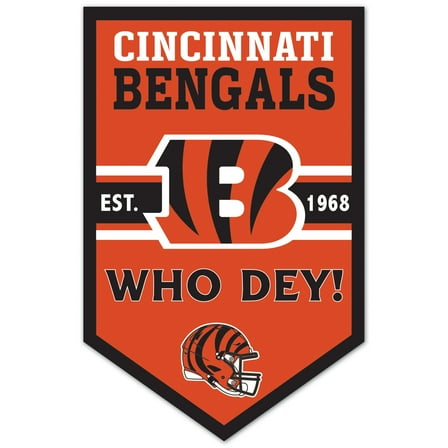 WinCraft Cincinnati Bengals 11" x 17" Chevron Wood Sign