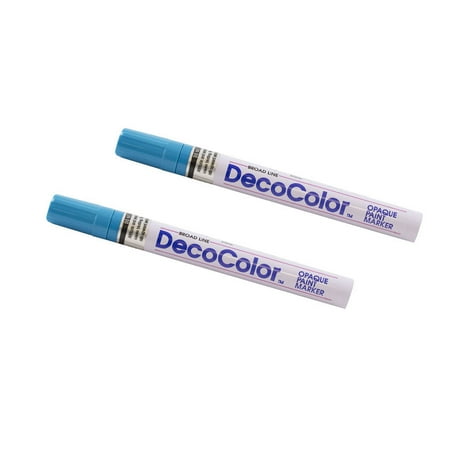 UPC: 0842497157191 | Marvy Uchida Broad Line Opaque Paint Markers 2/Pack Light Blue