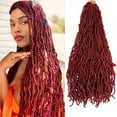 thumbnail image 1 of Soft Locs 24 Inch New Faux Locs Crochet Hair Long Soft Locs Pre Looped Curly Wavy Soft Locs Hair Extensions For Black Women (pack of 6, bug), 1 of 4