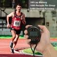 thumbnail image 6 of Sport Stopwatch Timer 100 Lap Memory 0.01 Second Timing Stop Watch Alarm Clock for Coach Black, 6 of 7
