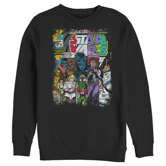 Men's Star Wars: A New Hope Retro Comic Book Strips Sweatshirt