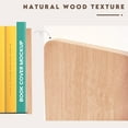 thumbnail image 5 of Apuakthei 2 sujetalibros de madera de haya natural hecho a mano, soporte para libros, extremos de almacenamiento de documentos, soporte para estante para el hogar, oficina, biblioteca, decoración, 5 of 5
