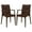 Brown, variant on LeisureMod Dining Arm Chair in Polypropylene with Weave Design Lightweight and Stackable Indoor and Outdoor Use for Modern Home, Patio, Backyard, Living Room Mace Collection Set of 2