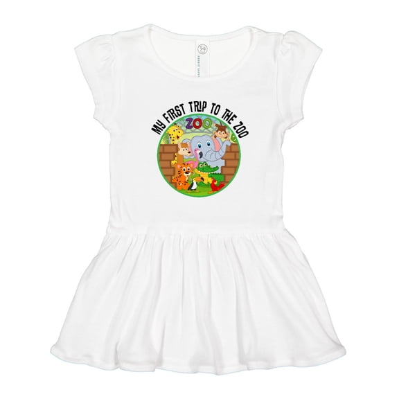 Inktastic First Trip to the Zoo Girls Toddler Dress