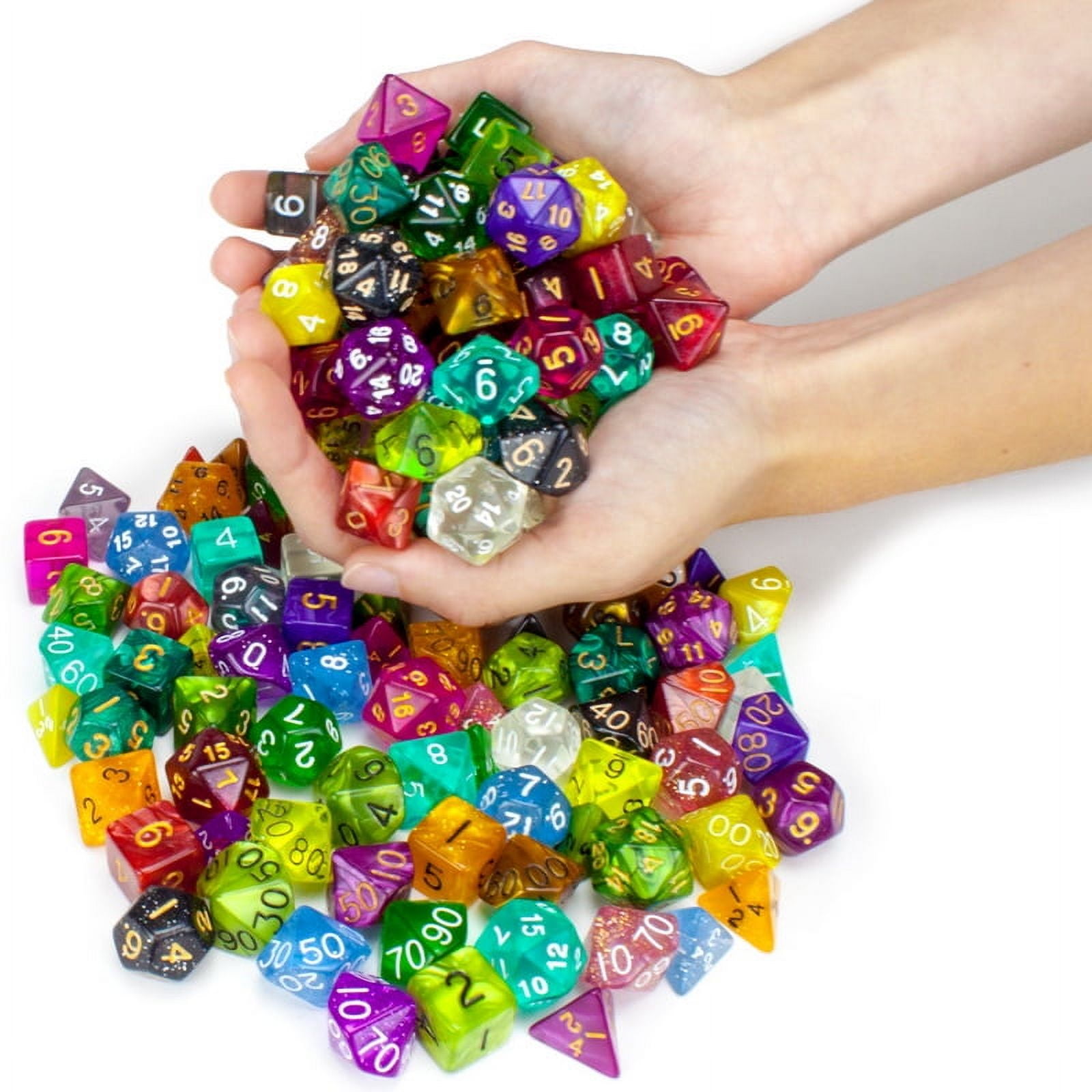 Brybelly Holdings GDIC-1008 Random Polyhedral Dice, Series II - Pack of 100 Plus