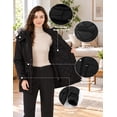 thumbnail image 6 of Heting Women's Thicken Waterproof Puffer Jacket Quilted Winter Parka Coat Black L, 6 of 9