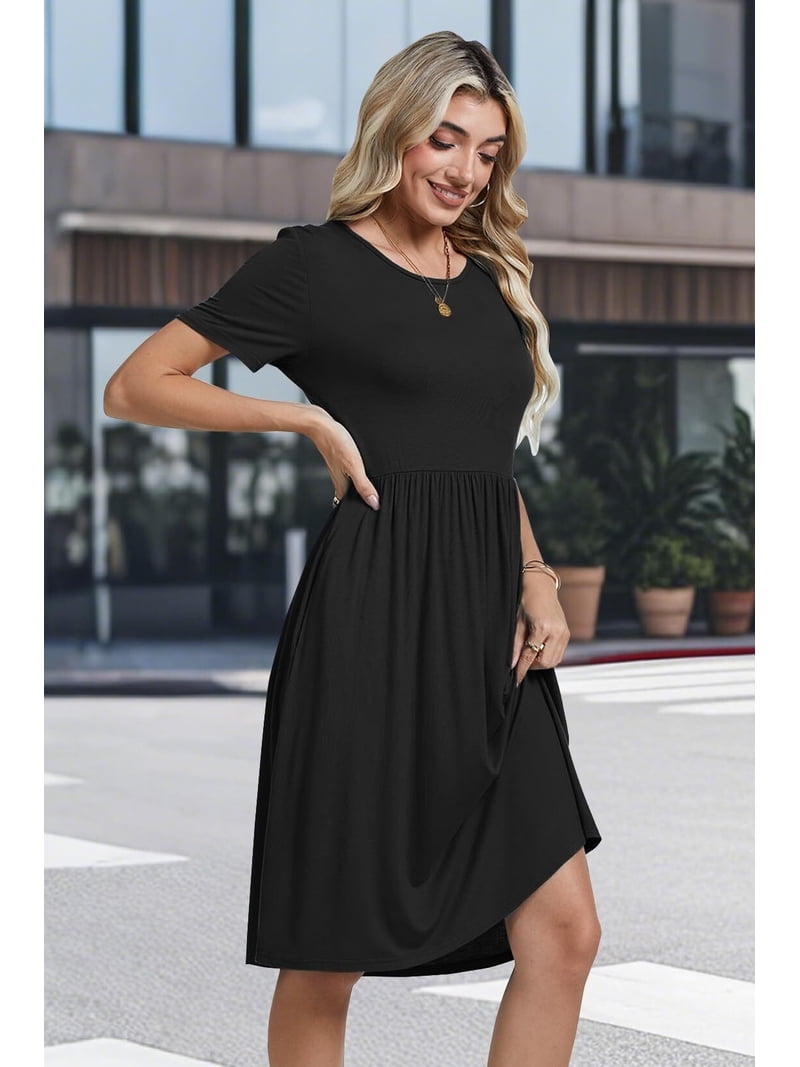 black empire waist dress short Black Short Empire Dress