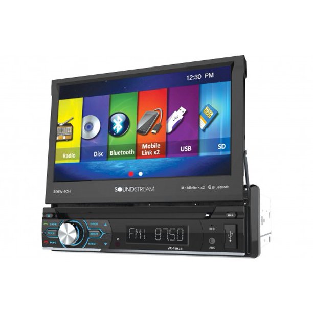 Soundstream VR74H2B Single DIN Bluetooth InDash DVD/CD/AM/FM Car