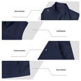 thumbnail image 3 of Men's Solid Color Golf Vest, Stand Collar Full Zip Sleeveless Jacket with Zipper Pockets, Lightweight Casual Golf & Outdoor Vest Size 4XL Navy, 3 of 8