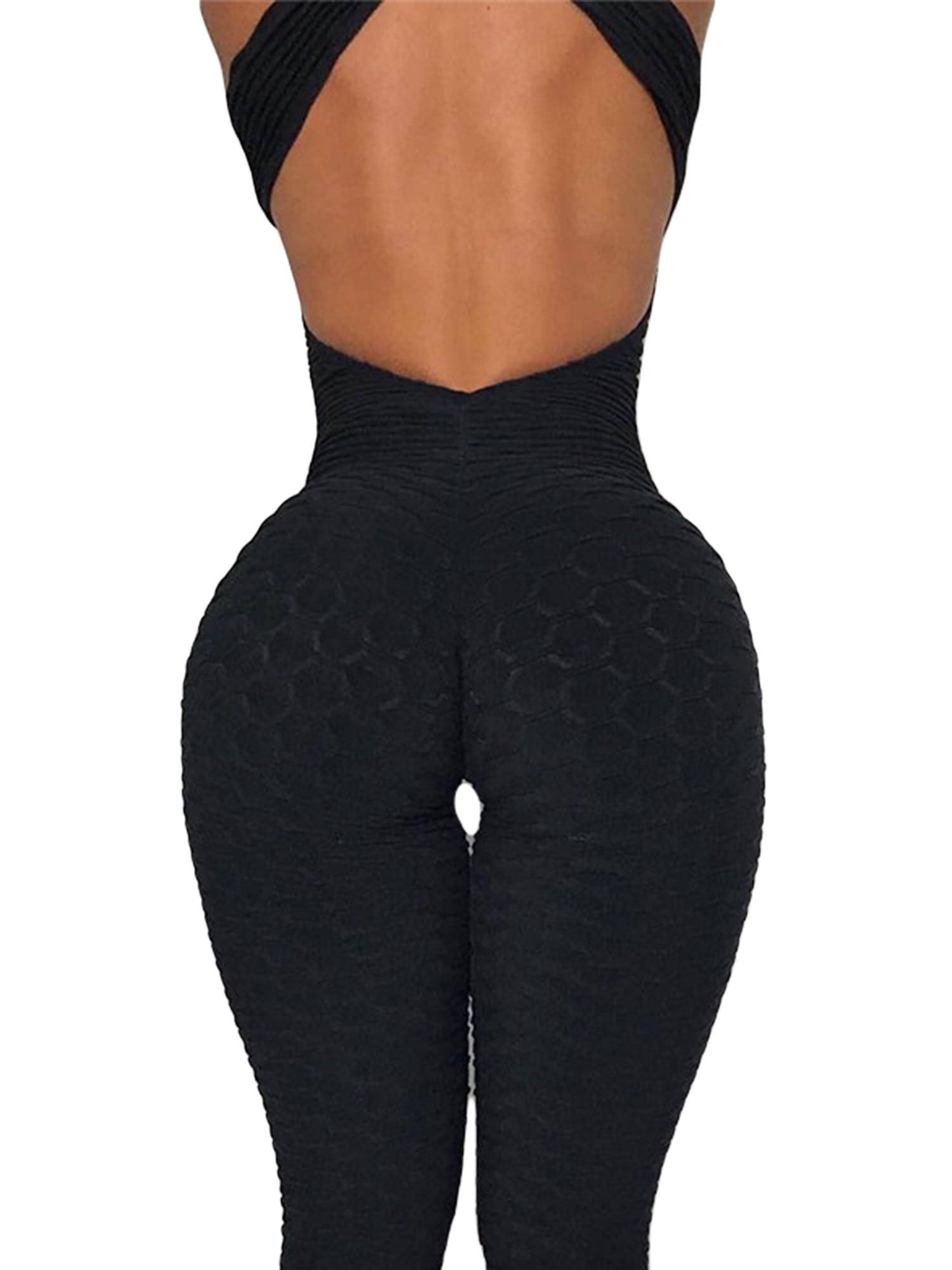 Womens Sports YOGA Pants Workout Gym Fitness Leggings Jumpsuit Athletic Clothes 