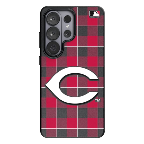 Keyscaper Cincinnati Reds Plaid Galaxy Magnetic Bump Case
