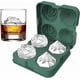 thumbnail image 1 of Ice Cube Tray, 2.5inch Ice Cube Molds, 2 Cavity Silicone Rose & 2 Diamond Ice Ball Maker, Easy Release Large Ice Cube Form for Chilling Cocktails, Wh, 1 of 4