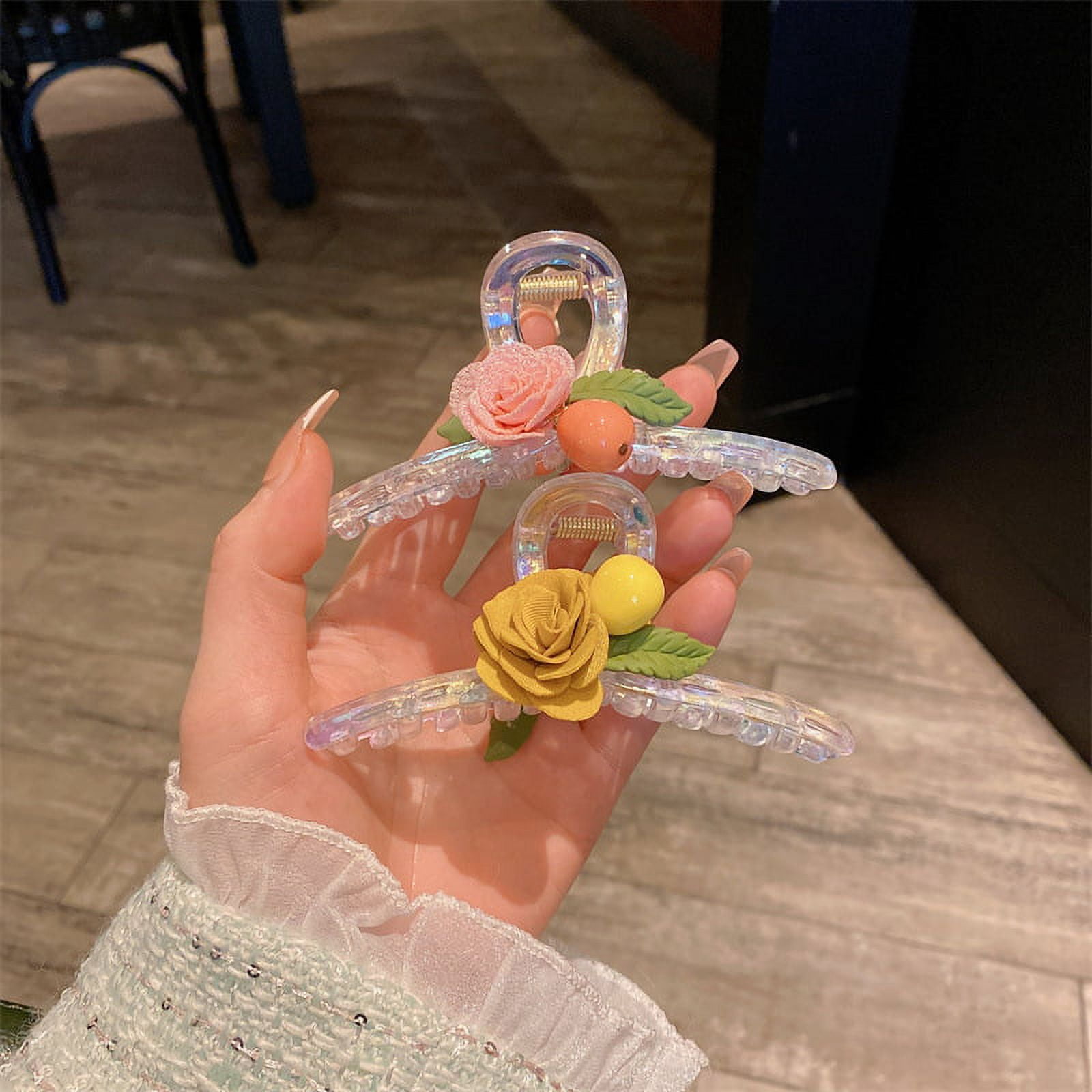 KIKI HOME Sweet Flower Mermaid Hair Clips - Japanese and South Korean-inspired Design Perfect for Spring and Summer