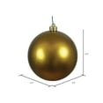 thumbnail image 2 of Vickerman 2.4" Christmas Ornament Ball, Olive Matte Finish, Shatterproof Plastic, UV Resistant, Holiday Christmas Tree Decoration, 24 Pack, 2 of 5