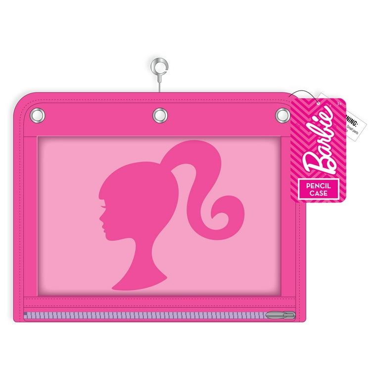 Barbie Binder Pencil Pouch Pink Unisex 10.5inW x 8.25inH New Elementary School