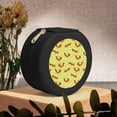 thumbnail image 6 of Yiaed Floral Squirrel Print Travel Jewelry Case Bridesmaid Gift Boxes Jewelry Travel Organizer Small Round Jewelry Box Mini Storage-Black, 6 of 7