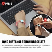 TOTWOO Long Distance Bracelets for Couples, Vibration & Light Up Bracelet, Montain & Sea Long Distance Relationship Gifts for Girlfriend Boyfriend