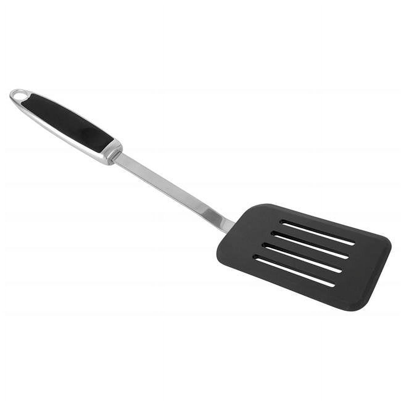 (2 pack) Bradshaw International High Temperature Slotted Nylon Spoon, 13-Inch, Black