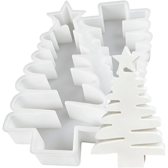 Silicone Christmas Tree Molds for Resin, Candle Making, and Aromatherapy – Versatile Casting Moulds for Festive Creations(Z)