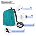 thumbnail image 5 of Balery Blue Green Glitter Vintage Canvas Backpack for Men and Women - Large Capacity, Durable Travel Laptop Bag for School, Work, Hiking, and Outdoor Activities, 5 of 7