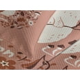 thumbnail image 4 of Ambesonne Hedgehog Quilted Bedspread Set 3 Pcs, Autumn Elements Pine, King Size, Coral Brown, 4 of 5