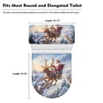 thumbnail image 5 of HELLHERO Christmas Reindeer and Santa Claus Keep Dust Stain Bathroom Seat Covers Universal Polyester, Adjustable, Stretch 17"x21", 5 of 5
