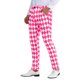 thumbnail image 4 of INSPIRAR CHIC Pantalones de Hombre con Patrón de Cuadrícula de Diamante, Corte Regular, Traje de Bloque de Color, Talla 34, Rosa, 4 of 6