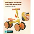 thumbnail image 5 of Gotrax BA1 4 Wheels Ride-On Toy for Toddlers Ages 1-2, 7" Silent Wheels Baby Balance Bike, Indoor and Outdoor Use, Yellow, 5 of 9