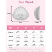 BIMEI Silicone Swimming Bra Inserts– Waterproof Reusable Triangle Breast Forms, Breathable Enhancers for Bikini & Swimwear, 1 Pair,Blue,#4