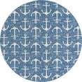 thumbnail image 6 of Unique Loom Outdoor Coastal Collection Area Rug - Ahoy (10' Round Blue/Ivory), 6 of 7