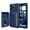 Darkblue, variant on TECH CIRCLE for iPhone 17 Pro (6.3", 2025) Shockproof Case with Flip Wallet (Magnetic Closure), 4 Card Slots, Compatible with Magnetic Car Mount, Drop Proof Protective Slim Case, Purple