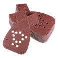 thumbnail image 1 of Unique Bargains 40 Packs 80 Grits 12 Holes Hook & Loop Sandpapers Triangular Sanding Pads Sheets with Extra Tips, 1 of 6