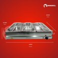 thumbnail image 4 of SHORBULL - Bufetera eléctrica de 3 divisiones, acero inoxidable con temperatura ajustable, 4 of 9