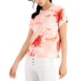 thumbnail image 2 of INC International Concepts Womens Cotton Tie Dyed T-Shirt Dahana Dye C XL, 2 of 2