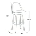thumbnail image 3 of LumiSource Studded Marcel 30" Fixed-Height Barstool - Set of  2, 3 of 12
