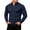 Dark Blue, variant on Men's Half Zip Long Sleeve T-Shirt Stand Collar Pullover Top Breathable Stretch Casual Workout Shirt for Fall Winter Daily Wear Outdoor