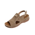 thumbnail image 2 of HAJWOH Orthopedic Sandals for Women Non Slip Slip on Arch Support Flat Wedge Sandals Breathable Walking Shoes 2026 New Beach Foam Shoes Khaki 41, 2 of 5