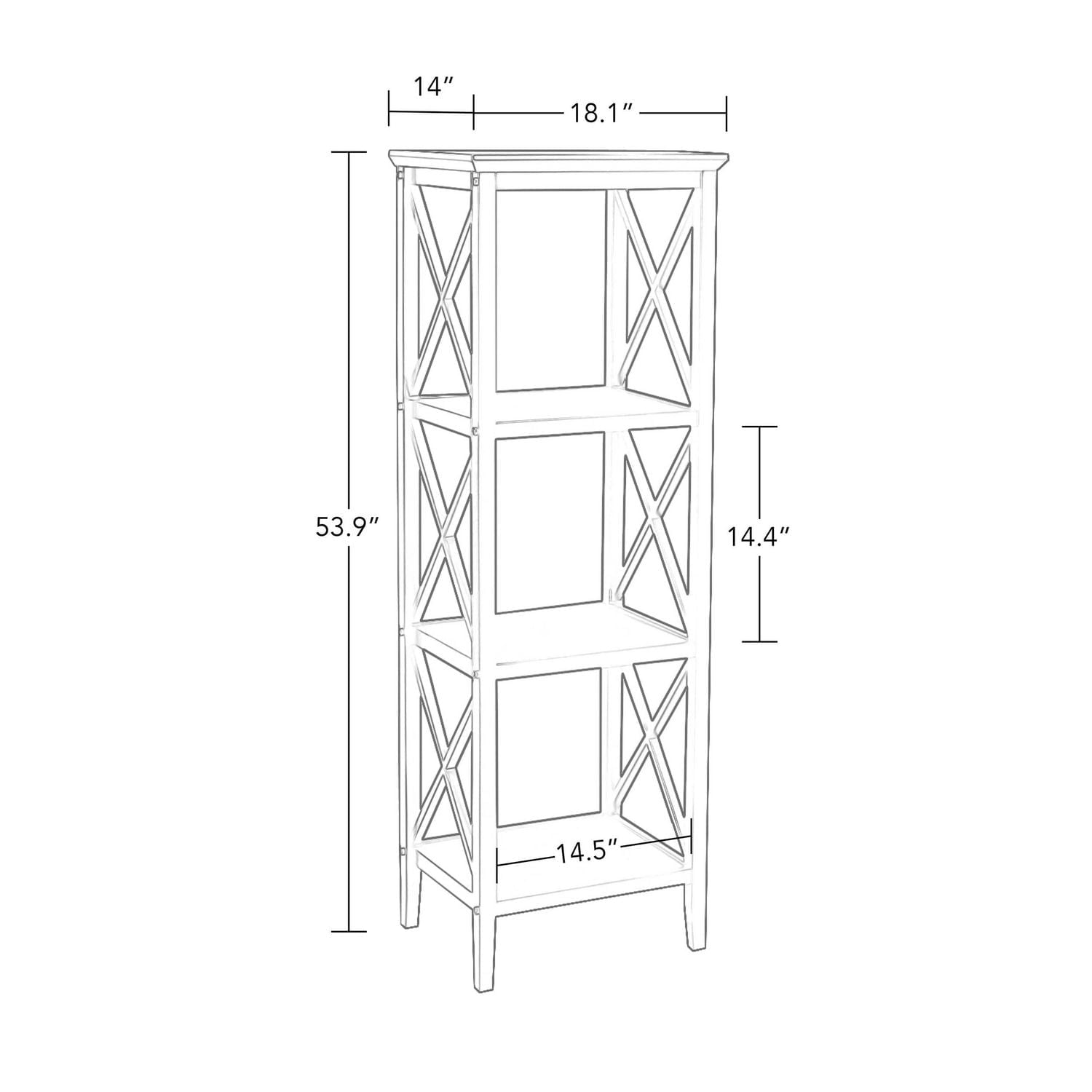 RiverRidge® Home La Crosse 54in Storage Tower - White