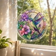 thumbnail image 4 of Acrylic Suncatcher Window Hanging Ornament 2D Hummingbird Flower Pattern 1Pc Decor For Home Window Wall, 4 of 4