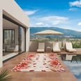 thumbnail image 3 of Red Leaf Outdoor Rug for Patio/Deck/Porch, Non-Slip Large Area Rug 4 x 6 Ft, Fall Plant Country Vintage Watercolor Beige Indoor Outdoor Rugs Washable Area Rugs, Reversible Camping Rug Carpet Runner, 3 of 8