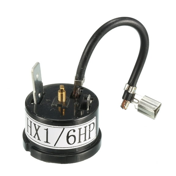 Uxcell Black Wired Compressor Overload Protector for 1/6 HP Freezer